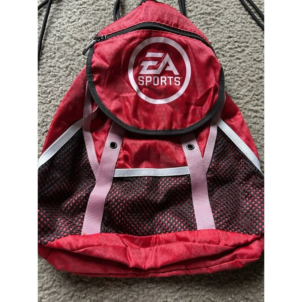 EA Sports Drawstring Gym Bag Red, Black & White